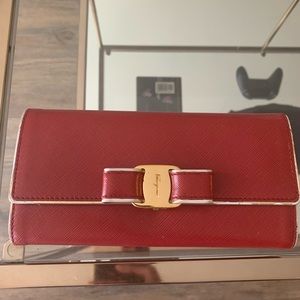 Authentic Ferragamo bow wallet